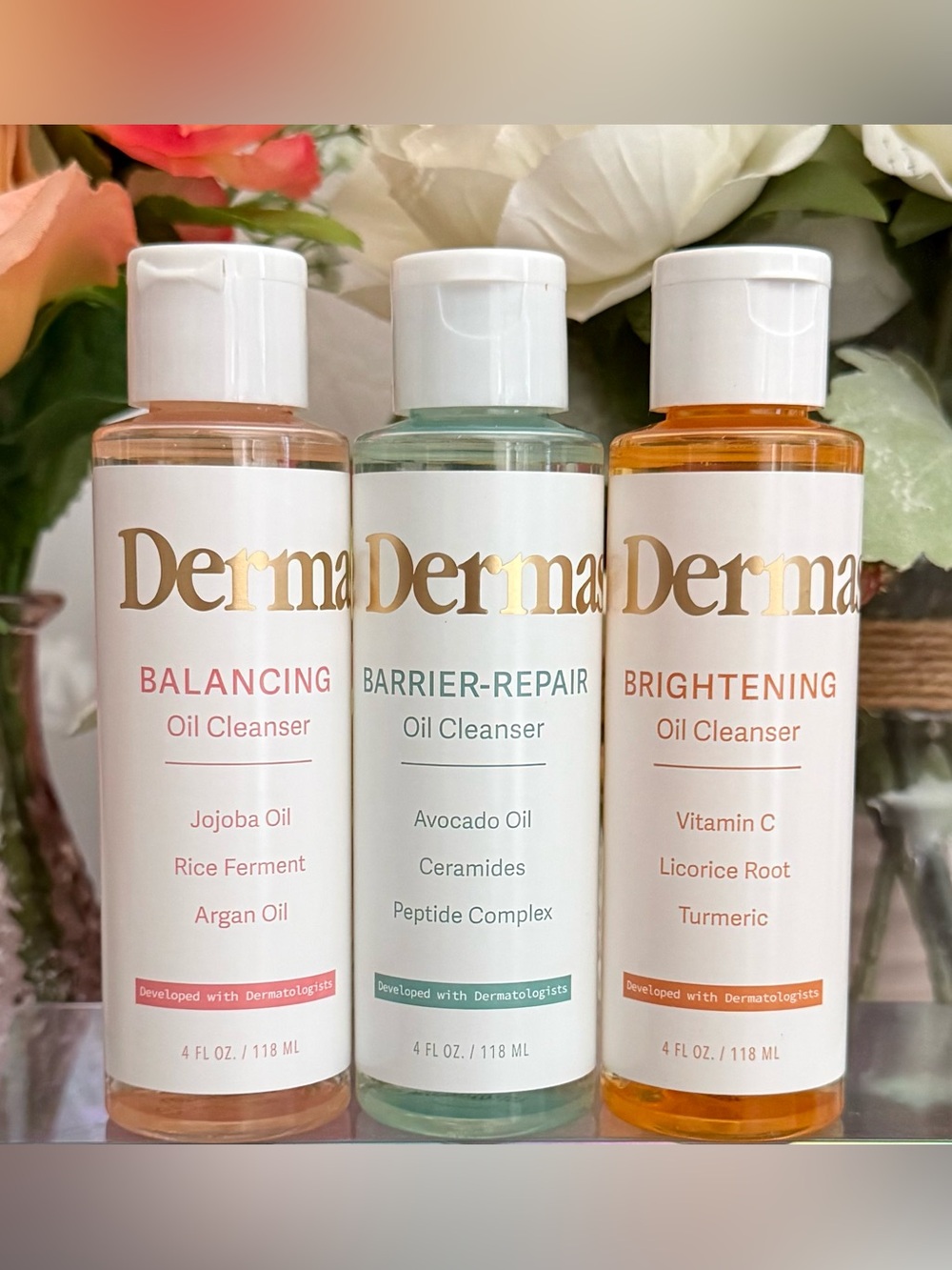 🆕🪷 DERMASIL LIMITED EDITION 3-PIECE FACIAL OIL CLEANSER SET. BRAND NEW!